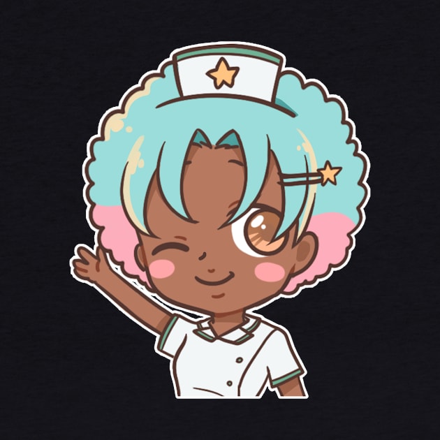 Hi! Nurse Seiza Anime Character T-Shirt by zim9